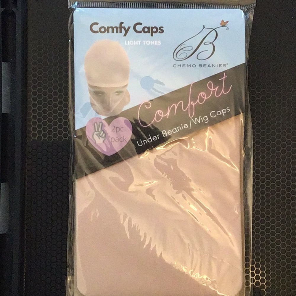 Comfy Caps Under Beanie or Wig Caps, 2 packages of 2, New in Package